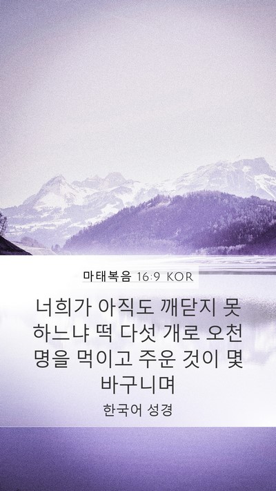 마태복음 16:9 KOR Bible Verse Image