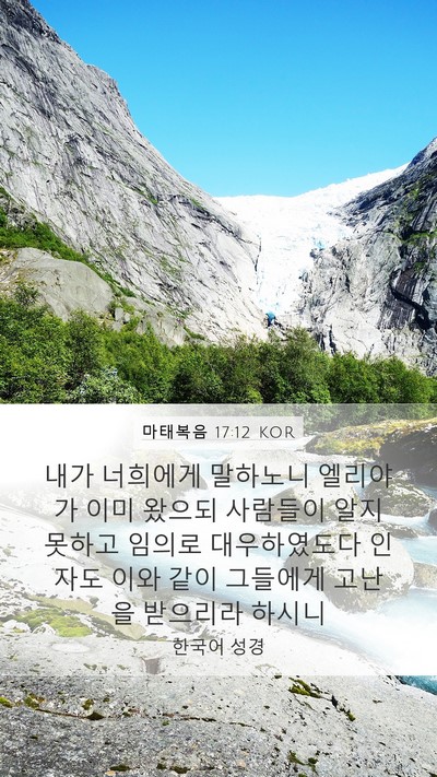 마태복음 17:12 KOR Bible Verse Image