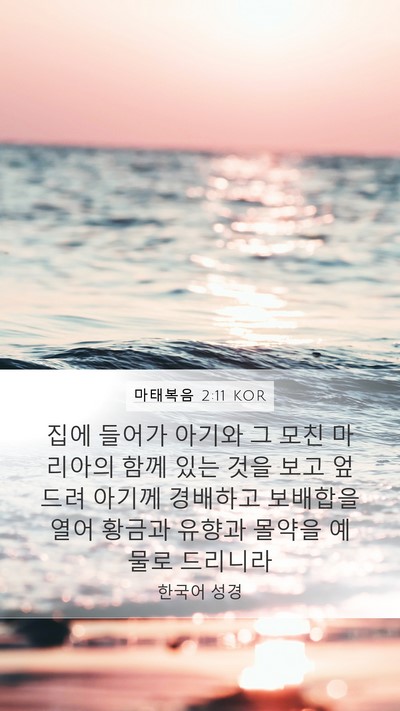 마태복음 2:11 KOR Bible Verse Image