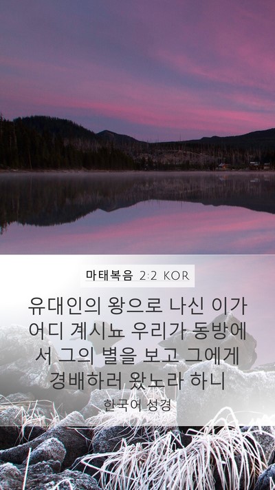 마태복음 2:2 KOR Bible Verse Image