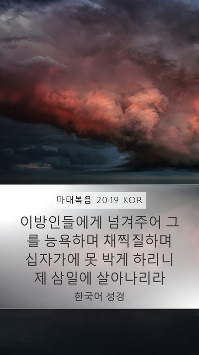 마태복음 20:19 KOR Bible Verse Image