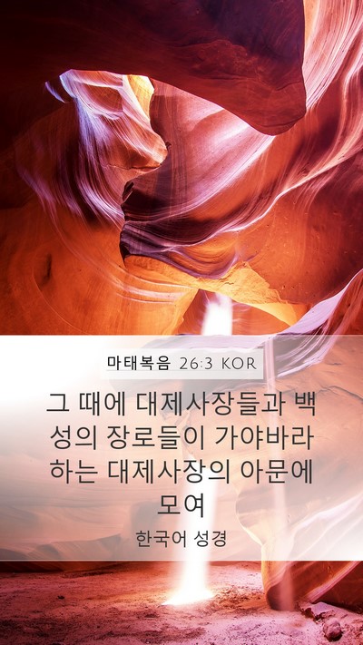 마태복음 26:3 KOR Bible Verse Image