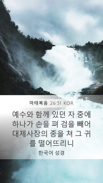 마태복음 26:51 KOR Bible Verse Image
