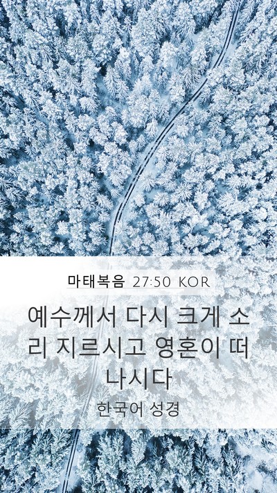 마태복음 27:50 KOR Bible Verse Image