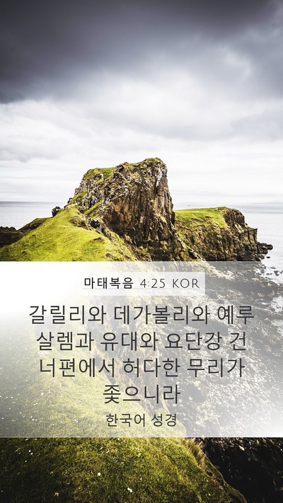 마태복음 4:25 KOR Bible Verse Image