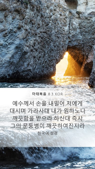 마태복음 8:3 KOR Bible Verse Image