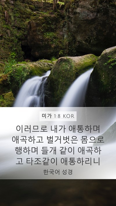 미가 1:8 KOR Bible Verse Image