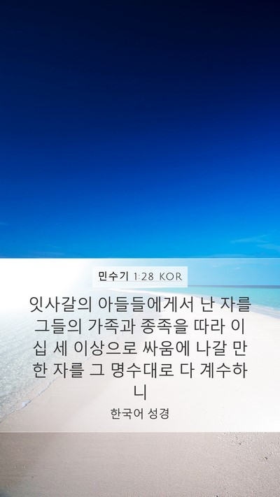 민수기 1:28 KOR Bible Verse Image