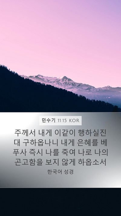 민수기 11:15 KOR Bible Verse Image