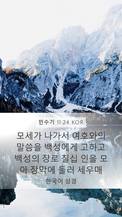민수기 11:24 KOR Bible Verse Image