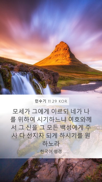 민수기 11:29 KOR Bible Verse Image