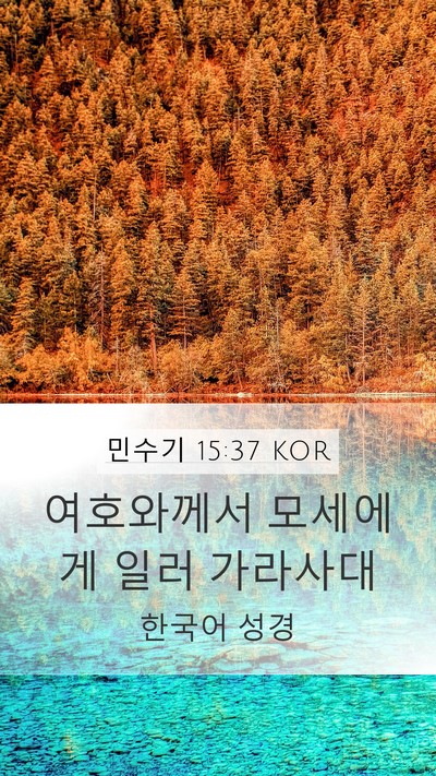 민수기 15:37 KOR Bible Verse Image