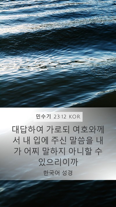 민수기 23:12 KOR Bible Verse Image