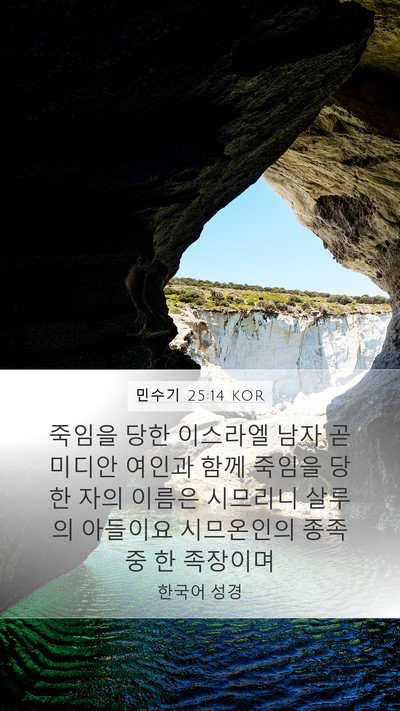 민수기 25:14 KOR Bible Verse Image