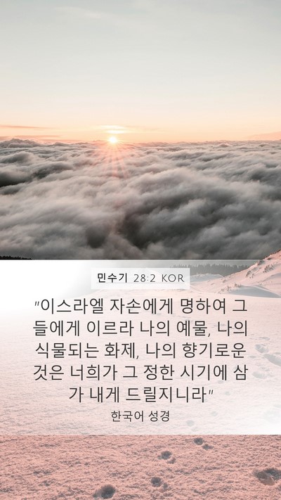 민수기 28:2 KOR Mobile Phone Wallpaper - 