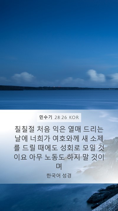 민수기 28:26 KOR Bible Verse Image