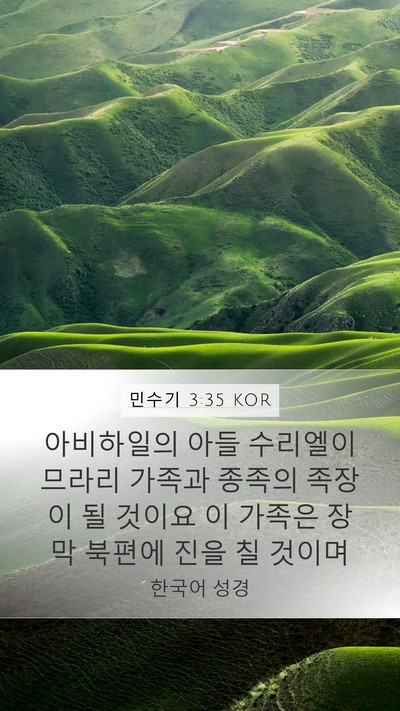 민수기 3:35 KOR Bible Verse Image