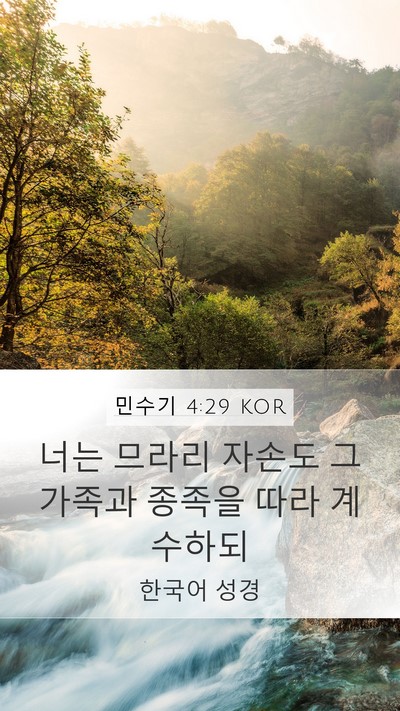 민수기 4:29 KOR Bible Verse Image
