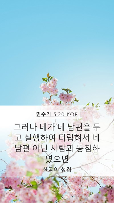 민수기 5:20 KOR Bible Verse Image