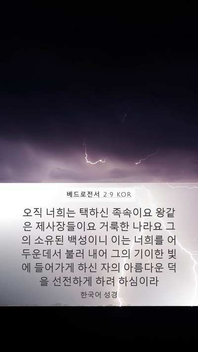 베드로전서 2:9 KOR Bible Verse Image