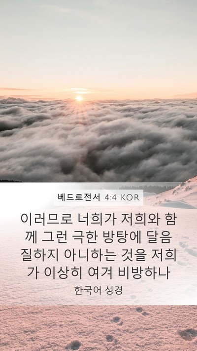 베드로전서 4:4 KOR Bible Verse Image