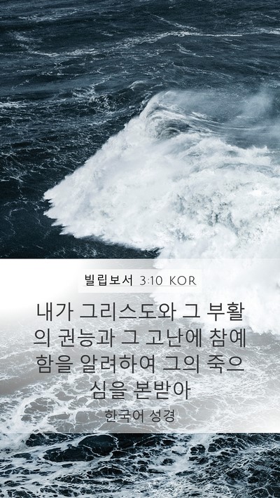 빌립보서 3:10 KOR Bible Verse Image