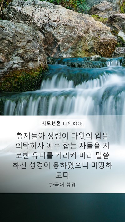 사도행전 1:16 KOR Bible Verse Image
