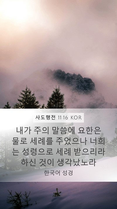사도행전 11:16 KOR Bible Verse Image