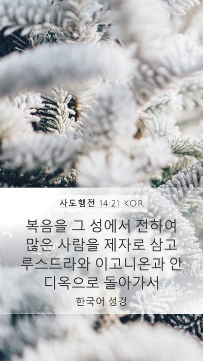사도행전 14:21 KOR Bible Verse Image