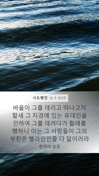 사도행전 16:3 KOR Bible Verse Image