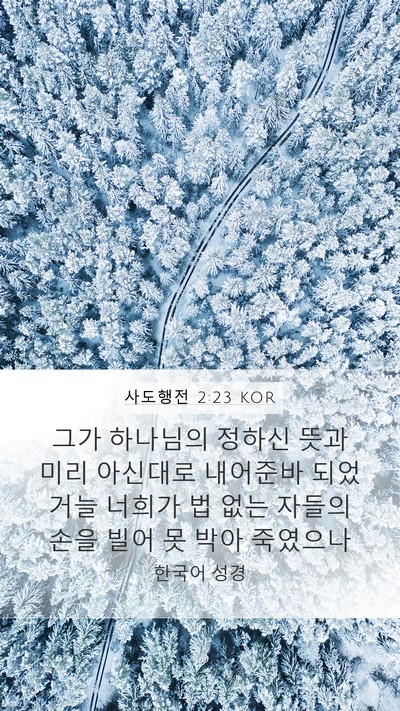 사도행전 2:23 KOR Bible Verse Image