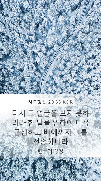 사도행전 20:38 KOR Bible Verse Image