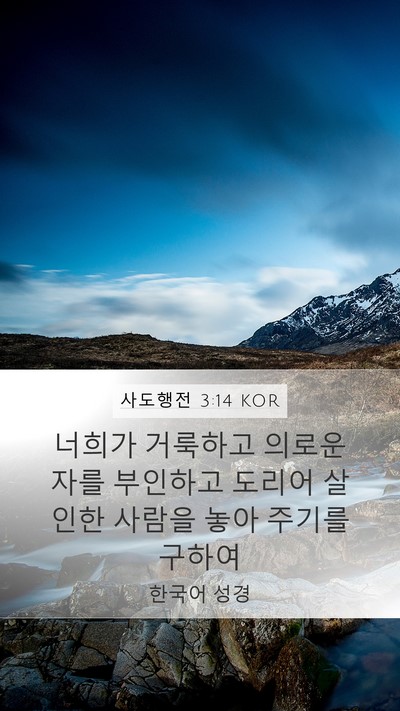 사도행전 3:14 KOR Bible Verse Image