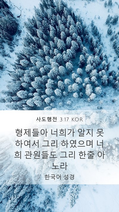 사도행전 3:17 KOR Bible Verse Image