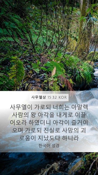 사무엘상 15:32 KOR Bible Verse Image