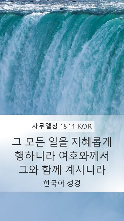 사무엘상 18:14 KOR Bible Verse Image