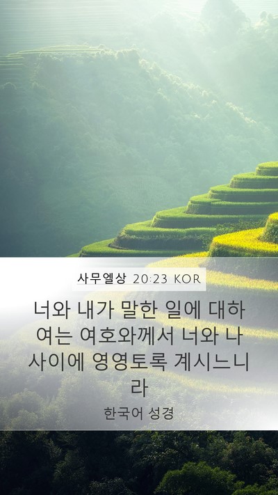 사무엘상 20:23 KOR Bible Verse Image