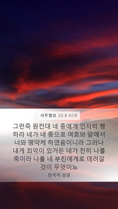 사무엘상 20:8 KOR Bible Verse Image