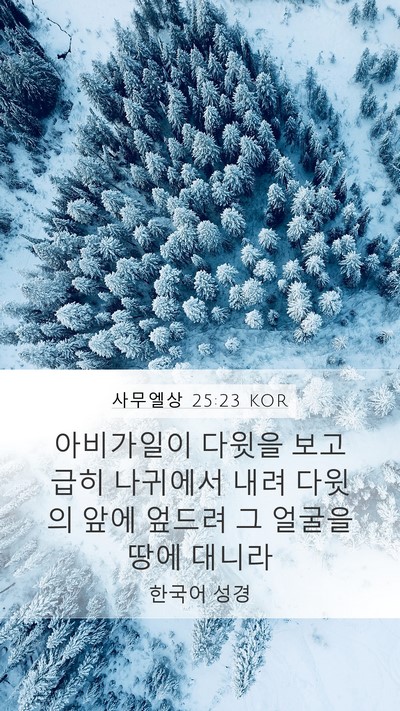 사무엘상 25:23 KOR Bible Verse Image