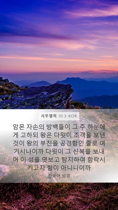 사무엘하 10:3 KOR Bible Verse Image