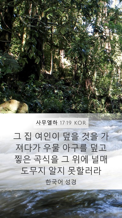 사무엘하 17:19 KOR Bible Verse Image