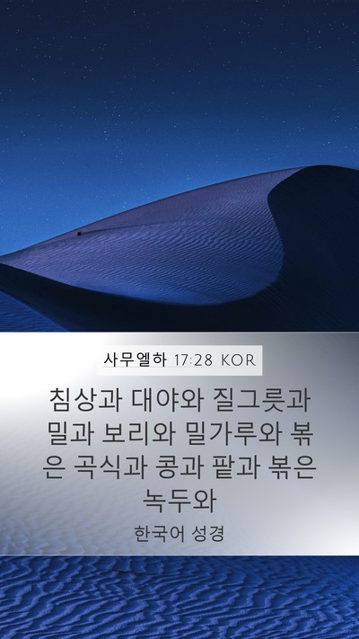 사무엘하 17:28 KOR Bible Verse Image