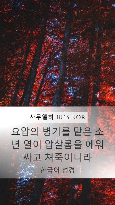 사무엘하 18:15 KOR Bible Verse Image