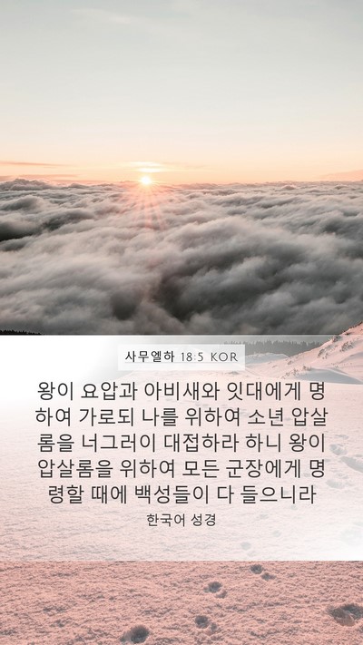 사무엘하 18:5 KOR Bible Verse Image