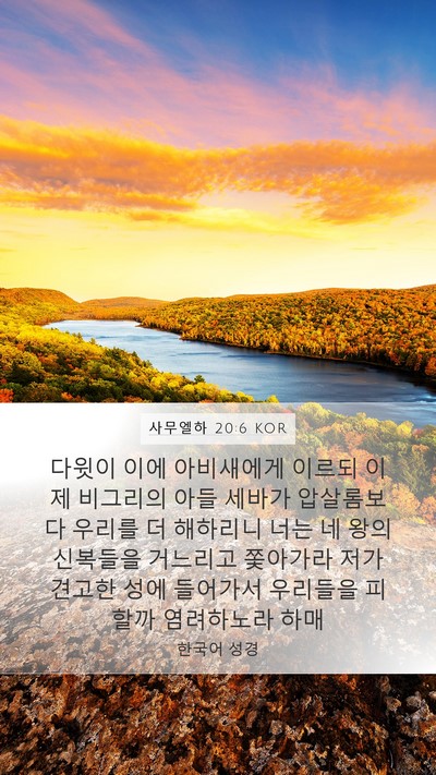 사무엘하 20:6 KOR Bible Verse Image