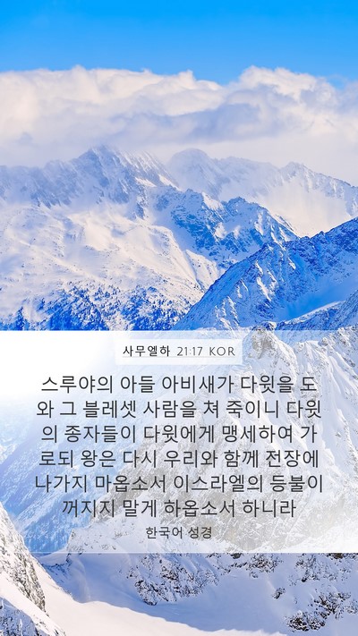 사무엘하 21:17 KOR Bible Verse Image