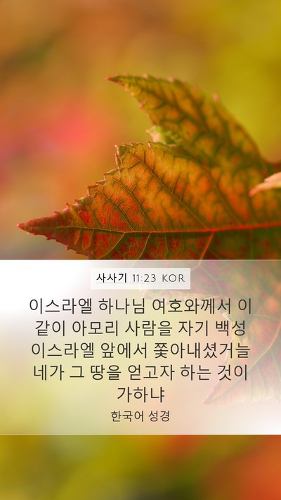 사사기 11:23 KOR Bible Verse Image