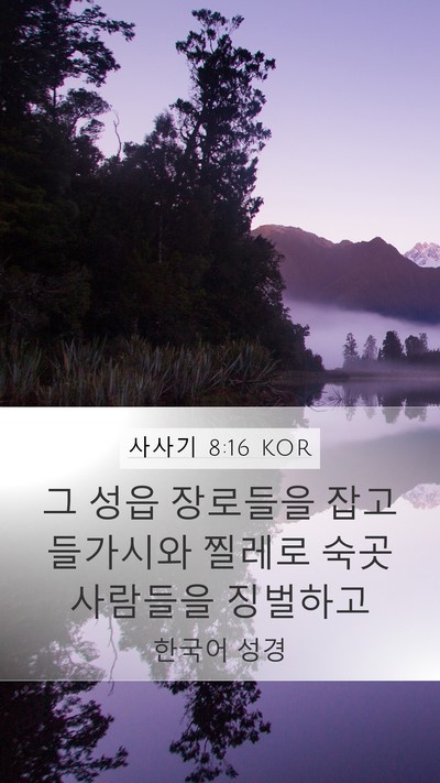 사사기 8:16 KOR Mobile Phone Wallpaper - 그 성읍 장로들을 잡고 들가시와 - Mobile Bible Verse Wallpaper