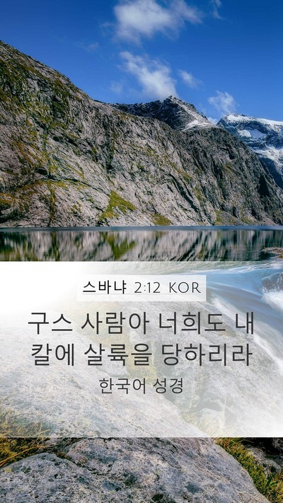 스바냐 2:12 KOR Bible Verse Image