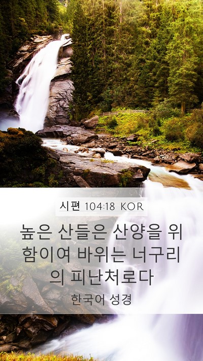 시편 104:18 KOR Bible Verse Image